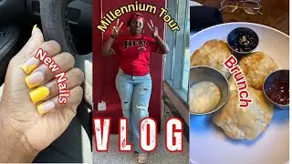 Vlog - GRWM for the Millennium Tour - Quick Mall Run, New Brunch Spot, Trying a New Nail shop