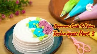 Beginners Guide to Piping Part 3 | Simple Nozzle techniques | Icing Tutorial