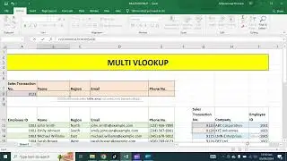 Multi Vlookup in Excel - How to Use VLOOKUP with Multiple Columns in Excel - Step by Step #excel