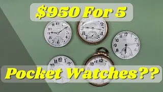 Would You Buy these 5 Pocket Watches, 3 Illinois Bunn Special, 1 Hamilton 992B and 1 Hamilton 992E??