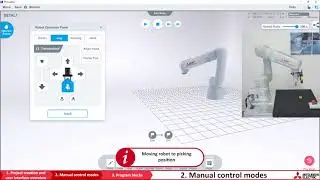 How to program MELFA ASSISTA in RT VisualBox software   Manual control modes