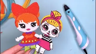 КУКЛЫ ЛОЛ 3Д РУЧКОЙ / РИСУЕМ КУКЛЫ LOL 3D РУЧКОЙ