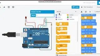 3 RBG Block LED Learn Arduino without hardware, tinkercad