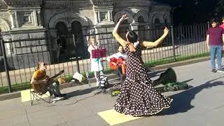 Уличные музыканты у Спаса на Крови  в Санкт-Петербурге