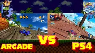 Sonic All Star Racing (Arcade version) Vs Team Sonic (PS4) - Whale Lagoon