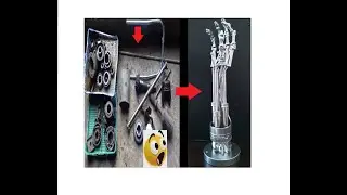 Ръката на ТЕРМИНАТОР от авто части !!! Arm Terminator Dark Fate . Рука ТЕРМИНАТОРА из металла.