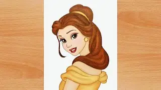 Beauty and the beast – Belle | How to draw Disney belle easily | For beginners | Disney Drawing