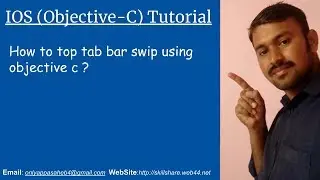 How to top tab bar swip  using objective c ?