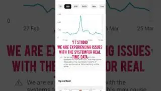 we are experiencing issues with the systems for realtime data yt studio || real time data problem yt