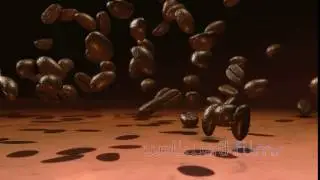 Coffee Beans Rendered in BlackMagic Fusion 8 using particle system