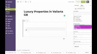 MLS Edit Properties Block Wordpress Gutenberg Editor