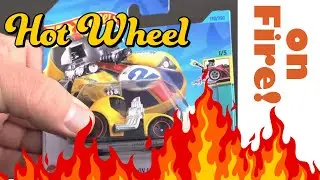 Hot Wheel Yellow Tooned Twin Mill on Fire!