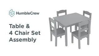 Humble Crew 5 Piece Table and Chair Set Assembly