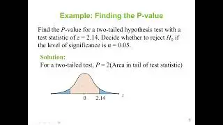 Hypothesis Testing for the Mean using Z Statistics test. Find P-values and use them to test the mean