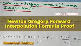 NEWTON GREGORY FORWARD INTERPOLATION PROOF 🔥