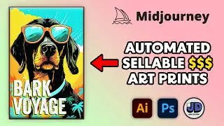 How I create SELLABLE AI Art Prints With Midjourney [ Timelapse ]