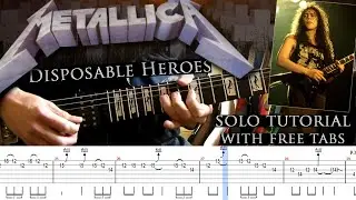 Metallica - Disposable Heroes guitar solo lesson (with tablatures and backing tracks)