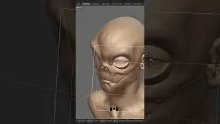 Sculpting in Blender -Animals - Creatures - Insects / Creature bust 12 
