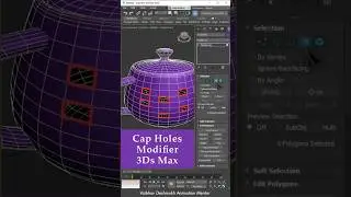 How to use Cap Holes Modifier 3Ds Max