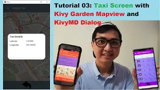 Kivy Mobile App #03 | How to create KivyMD Dialog and Kivy Garden Mapview on Taxi Screen