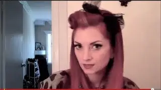 Easy vintage barrel roll with straight hair tutorial by CHERRY DOLLFACE