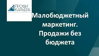 Малобюджетный маркетинг.  Продажи без бюджета