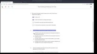 Quiz: Developing and Deploying in the Cloud
