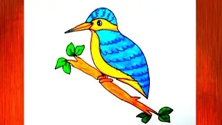 Bird drawing for beginners || how to draw Bird Easy || Bird drawing and colour step by step