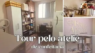 TOUR PELO MEU ATELIÊ DE CONFEITARIA | Mostrei todos os detalhes!