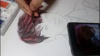 Как рисовать волосы акварелью/Jungkook-BTS (fanart by Ane44ca ART)