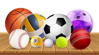 Sports Ball Names For Children | Easy English Sports Balls | Different Ball Types for Children