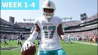 Jaylen Waddle 2022-2023 Season Highlights | Weeks 1-4 | 21 Rec 381 YDs 3 TDs