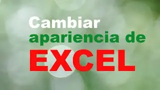🛠 Cambiar la apariencia de la interfaz de Excel.