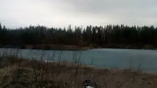 Акиловские карьеры , недалеко река Мана. начало мая , стоит лёд