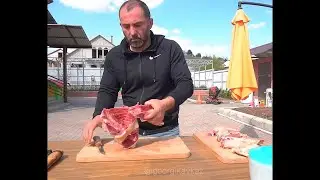 Разделка гуся охотничьим ножом 