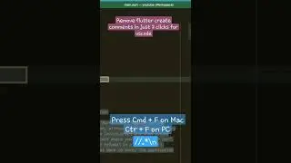 flutter shots,flutter shot, flutter tutorial, remove comments in just 2 clicks for vscode #shots