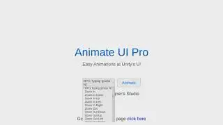 Animate UI Pro - Unity 5 / Wilgner's Studio