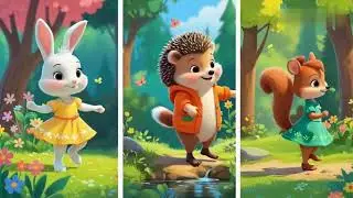 Весёлый танец зверят 🐰🦊🐻 — Мультфильм для малышей 2–6 лет 