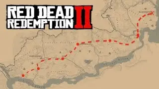 ✪ Red Dead Redemption 2 | Walk Across The Map to Blackwater [Timelapse] ✪