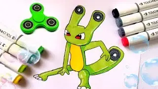 КАК РИСОВАТЬ ПОКЕМОН В ВИДЕ СПИННЕРА ♥ FIDGET SPINNER CONVERTED IN POKEMON ♥ DRAW WITH MARKERS