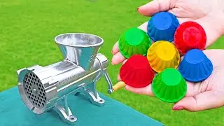 EXPERIMENT MINI ICE CREAM CONE VS MEAT GRINDER