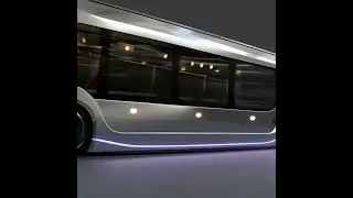 Modern Bus Design Idea, Black and Glass, Shiny, Luxury