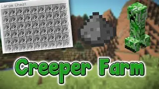 How To Make A Simple Creeper/Gunpowder Farm! (1.15+)