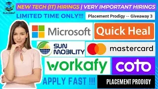 Biggest New Hirings | OFF Campus Drive | Microsoft, Sun, Mastercard | 2024, 2023 Batch | Jobs