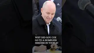 Why did Gov. Cox go to a homeless shelter in Tooele?