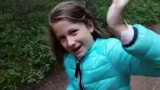 Adventure time in the forest, we went mushroom picking! Miss Sunny looking mushrooms