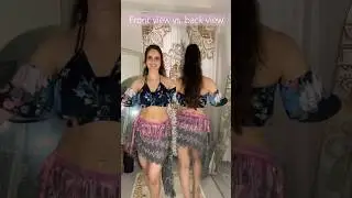 Belly Dance Tutorial- front view vs. back view #bellydance #bellydancer #bellydancetutorial #dance