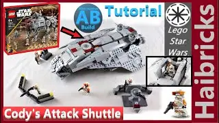 Tutorial: Lego Star Wars AT-TE Walker Alternative Build (75337) - Cody's Attack Shuttle / Jet