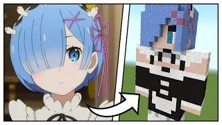 How to Build a Rem Statue (Re:Zero) - Minecraft