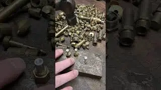 Cleaning scrap brass. The hammer goes whopp whopp whopp